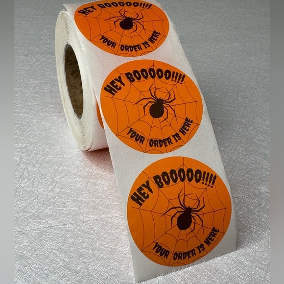 handmade Other - Hey Boo, Thank You Sticker, Fall Sticker, Support Sticker, Pumpkin, Halloween